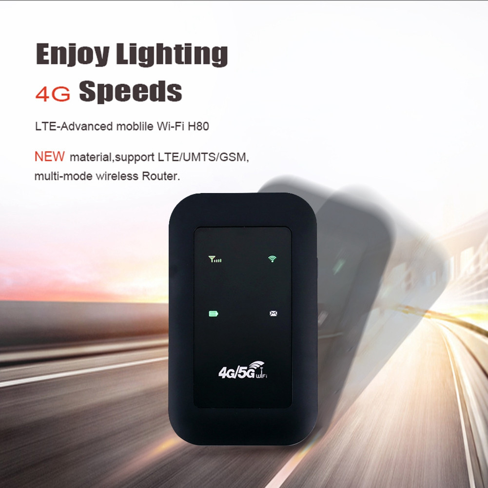 4G WiFi Router Wireless Portable Pocket WiFi Mobile Hotspot Car Wi-fi Router 4G/5G LTE with Sim Card Slot with 1.45 inch LCD Display